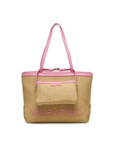 Valentino Torebka Maiam VBS9TE01PAG Beżowy. Brązowe shopper bag Valentino, bez wzorów, z syntetyku, bez dodatków. Za 719,99 zł.