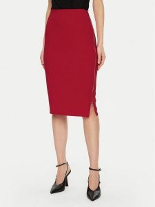 Rinascimento Spódnica ołówkowa CFC0121919003 Czerwony Regular Fit. Czerwone spódnice Rinascimento, xs, bez wzorów, z syntetyku. Za 179,99 zł.