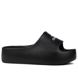 Klapki damskie na platformie O'NEILL LAINHA SLIDER WOMEN LOW. Czarne klapki O'Neill, bez wzorów, bez obcasa, na platformie. Za 83,00 zł.