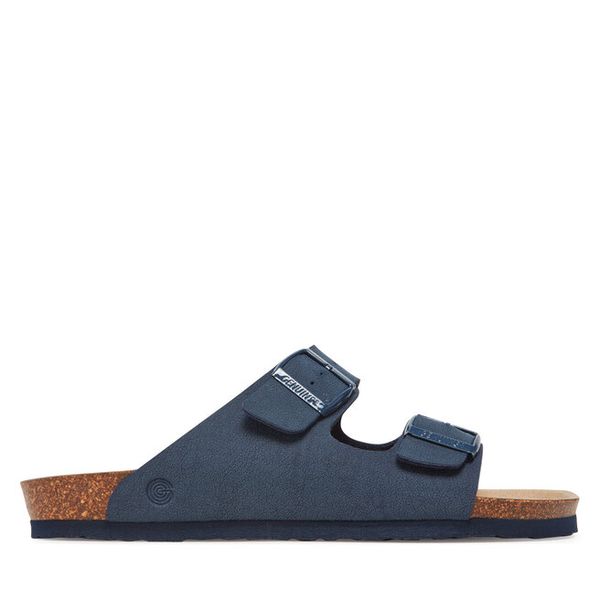 Klapki Genuins. Niebieskie klapki Genuins, bez wzorów, bez obcasa. Za 149,99 zł.