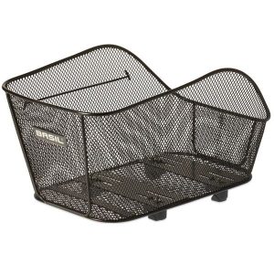 Tylny kosz „Icon. Czarne shopper bag BASIL, bez wzorów, bez dodatków. Za 308,77 zł.