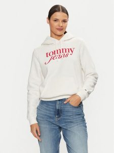 Tommy Jeans Bluza DW0DW20170 Écru Regular Fit. Bluzy Tommy Jeans, s, bez wzorów, z bawełny, bez kaptura. Za 219,99 zł.