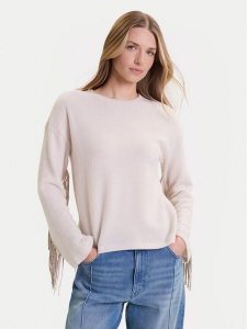 ONLY Sweter Jake 15355819 Beżowy Regular Fit. Brązowe swetry klasyczne ONLY, m, z syntetyku, bez kołnierzyka. Za 139,99 zł.