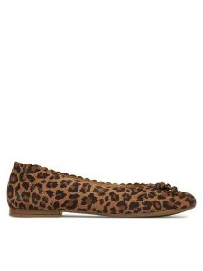 Sergio Bardi Baleriny RST-F1096-01SB Brązowy. Brązowe balerinki Sergio Bardi, bez wzorów, z nubiku, bez obcasa, bez zapięcia. Za 229,99 zł.