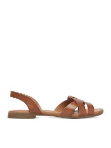 Lasocki Sandały CEO-WI23-RUPIA-14 Brązowy. Brązowe sandały Lasocki, bez wzorów, ze skóry, bez obcasa, na płaskiej podeszwie, bez zapięcia. Za 159,99 zł.