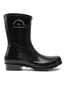 KARL LAGERFELD Kalosze KL47075S Czarny. Czarne kalosze KARL LAGERFELD, bez wzorów, z tworzywa sztucznego. Za 359,99 zł.