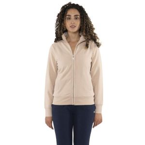 Bluza ciepła z pełny zamek błyskawiczny na czas wolny. Brązowe bluzy LEONE 1947 APPAREL, bez wzorów, z bawełny, bez kaptura. W wyprzedaży za 164,19 zł.