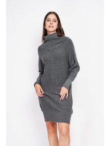 William de Faye Sukienka dzianinowa w kolorze szarym rozmiar: 38. Szare sukienki William de Faye, na co dzień, bez wzorów, z dzianiny, klasyczne, bez kołnierzyka, bez ramiączek, mini, proste. Za 130,99 zł.