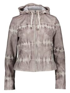 BLUE MONKEY Skórzana kurtka w kolorze szarym rozmiar: M. Szare kurtki BLUE MONKEY, m, bez wzorów, ze skóry, bez kaptura. Za 504,45 zł.