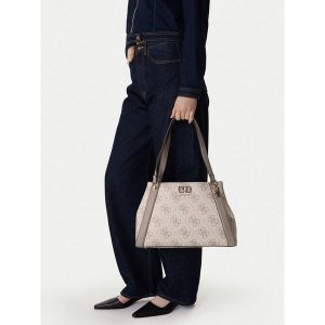 Torebka Guess. Brązowe torebki klasyczne Guess, z aplikacjami, bez dodatków. Za 659,99 zł.