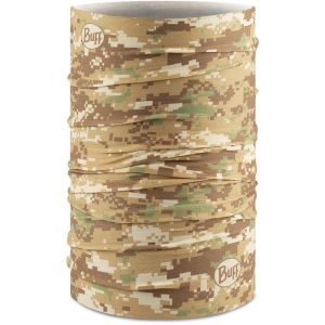 Komin na szyję - Bandana BUFF Coolnet UV® Pixels. Żółte szaliki Buff, na lato, bez wzorów, z elastanu. Za 52,99 zł.