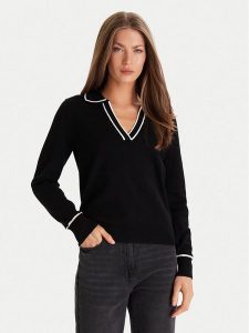 Morgan Sweter 252-MCOLO Czarny Regular Fit. Czarne swetry klasyczne Morgan, l, z syntetyku, bez kołnierzyka. Za 249,99 zł.