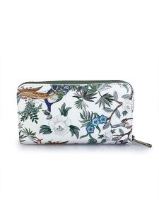 Mila Blu Skórzany portfel "Rovere" w kolorze zielono-białym - 20 x 11 x 2 cm rozmiar: onesize. Zielone portfele Mila Blu, bez wzorów, z materiału. Za 130,99 zł.