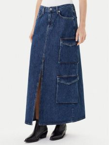 Karl Lagerfeld Jeans Spódnica jeansowa A3W12011 Niebieski Regular Fit. Niebieskie spódnice Karl Lagerfeld Jeans, s, bez wzorów, z bawełny. Za 479,99 zł.