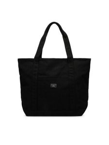 Guess Jeans Torebka M6GZ24 WHFZ1 Czarny. Czarne shopper bag Guess Jeans, z aplikacjami, z jeansu, bez dodatków. Za 289,99 zł.