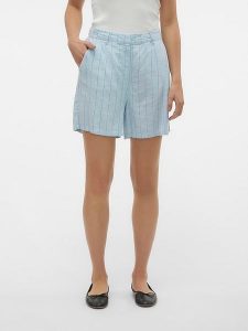 Vero Moda Szorty "Mindy" w kolorze błękitnym rozmiar: 34. Niebieskie szorty Vero Moda, bez wzorów, z podwyższonym stanem. Za 103,45 zł.