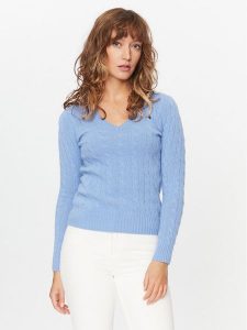 Polo Ralph Lauren Sweter 211910422004 Niebieski Regular Fit. Niebieskie swetry klasyczne Polo Ralph Lauren, xl, z wełny, bez kołnierzyka. Za 569,99 zł.