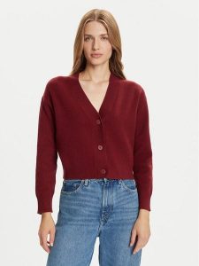 Vero Moda Kardigan Gold Art 10332210 Bordowy Regular Fit. Czerwone kardigany Vero Moda, z syntetyku. Za 179,99 zł.