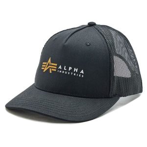 Czapka z daszkiem Alpha Industries. Czarne czapki Alpha Industries, bez wzorów. Za 79,99 zł.