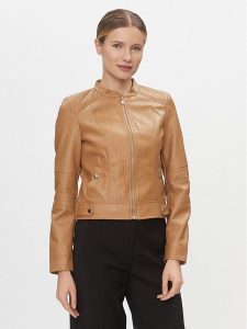 Vero Moda Kurtka z imitacji skóry Love 10300241 Brązowy Regular Fit. Brązowe kurtki Vero Moda, xs, bez wzorów, ze skóry, bez kaptura. Za 109,99 zł.