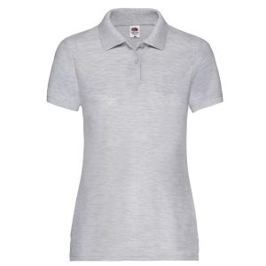 Koszulka Polo Damska 65/35. Szare koszulki sportowe FRUIT OF THE LOOM, bez wzorów, bez ramiączek. Za 53,99 zł.