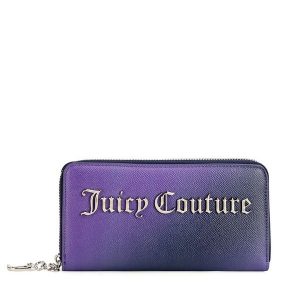Portfel Juicy Couture. Fioletowe portfele Juicy Couture, bez wzorów. Za 149,99 zł.