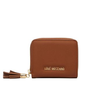 Portfel LOVE MOSCHINO. Brązowe portfele LOVE MOSCHINO, bez wzorów. Za 429,99 zł.