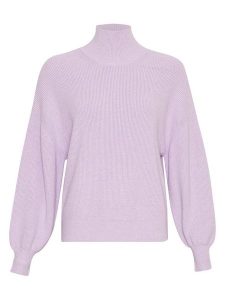MOSS COPENHAGEN Sweter "Magnea Rachelle" w kolorze fioletowym rozmiar: L/XL. Różowe golfy Moss Copenhagen, bez wzorów, z wiskozy. Za 92,21 zł.
