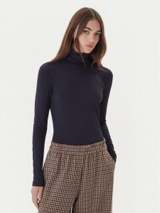 Weekend Max Mara Golf Multif 2525946022 Granatowy Slim Fit. Niebieskie golfy Weekend Max Mara, bez wzorów, z wiskozy. Za 359,99 zł.