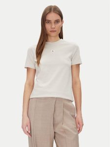 Calvin Klein Jeans T-Shirt J20J225243 Beżowy Regular Fit. Brązowe t-shirty Calvin Klein Jeans, xl, bez wzorów, z bawełny, bez kołnierzyka, bez ramiączek. Za 89,99 zł.