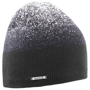 Salomon Czapka Angel Beanie Black/Forged Iron. Czarne czapki marki Salomon, z polaru, eleganckie. W wyprzedaży za 95,00 zł.