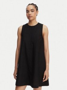 Tommy Jeans Sukienka letnia DW0DW22343 Czarny A-Line Fit. Czarne kombinezony Tommy Jeans, na lato, xxs, bez wzorów, z jeansu, bez kołnierzyka, bez ramiączek. Za 409,99 zł.