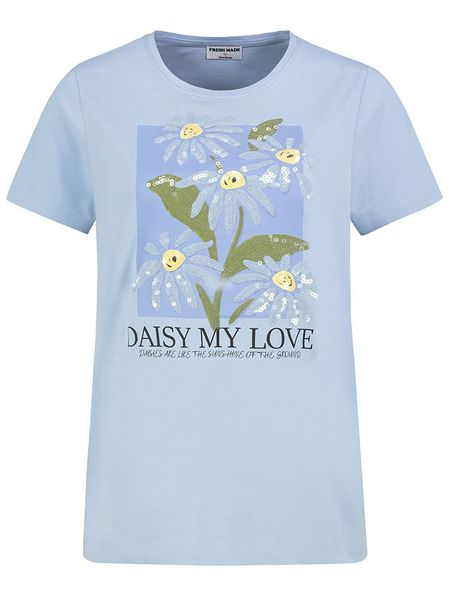 Fresh Made Koszulka w kolorze błękitnym rozmiar: S. Niebieskie bluzki Fresh Made, s, bez wzorów, z bawełny, bez kołnierzyka, bez ramiączek. Za 43,78 zł.