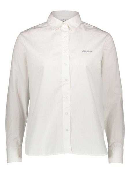 Pepe Jeans Koszula w kolorze białym rozmiar: S. Białe koszule Pepe Jeans, s, bez wzorów, z bawełny, bez kołnierzyka, bez ramiączek. Za 155,88 zł.