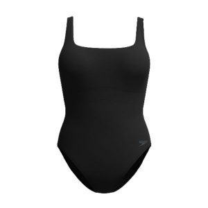 Strój kąpielowy jednoczęściowy damski na basen Speedo Shaping Eclipse. Czarne stroje jednoczęściowe Speedo, bez wzorów. Za 259,99 zł.