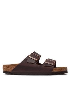 Birkenstock Klapki Arizona 0052533 Brązowy. Brązowe klapki Birkenstock, bez wzorów, ze skóry, bez obcasa. Za 399,00 zł.