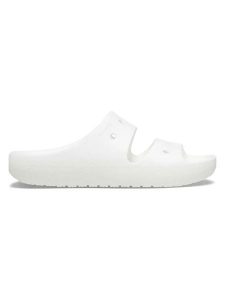Crocs Klapki w kolorze białym rozmiar: 43/44. Białe klapki Crocs, bez wzorów, z otwartym noskiem, bez obcasa. Za 129,95 zł.