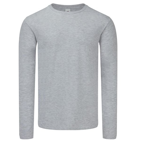 Koszulka Unisex Dla Dorosłych Iconic Heather. Szare bluzki FRUIT OF THE LOOM, l, bez wzorów, sportowe, bez kołnierzyka, bez ramiączek. Za 36,99 zł.