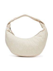 Calvin Klein Torebka Ckj Monogram Pinched Medium Shou LV04F3206G Écru. Torebki klasyczne Calvin Klein, bez wzorów, z materiału, bez dodatków. Za 309,99 zł.