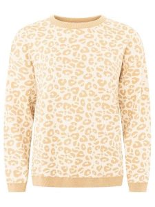 Zwillingsherz Sweter "Leo" w kolorze beżowym rozmiar: L/XL. Brązowe swetry oversize Zwillingsherz, l, bez wzorów, z bawełny, bez ramiączek. Za 237,17 zł.
