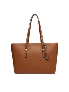 MICHAEL Michael Kors Torebka Quinn 30T5GQNT9L Brązowy. Brązowe shopper bag MICHAEL Michael Kors, bez wzorów, ze skóry, bez dodatków. Za 709,99 zł.