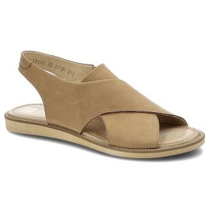 Brązowe Sandały Nessi Wygodne Skórzane Buty. Brązowe sandały Nessi, bez wzorów, bez obcasa, na platformie, bez zapięcia. Za 319,00 zł.