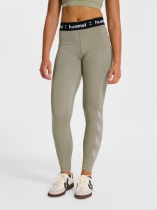 Damskie legginsy Hummel Pulse. Szare legginsy Hummel, bez wzorów, z elastanu. Za 184,50 zł.