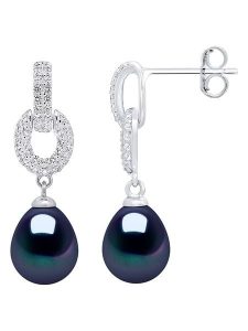 Pearl Addict Srebrne kolczyki-wkrętki z perłami i cyrkoniami rozmiar: onesize. Niebieskie kolczyki Pearl Addict, z cyrkonią, srebrne. Za 239,99 zł.