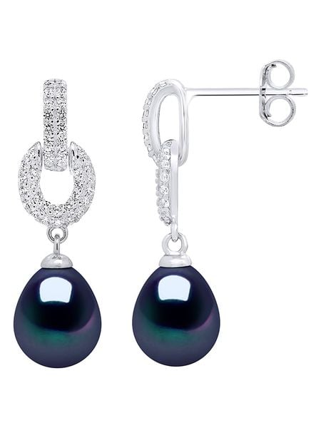 Pearl Addict Srebrne kolczyki-wkrętki z perłami i cyrkoniami rozmiar: onesize. Niebieskie kolczyki Pearl Addict, z cyrkonią, srebrne. Za 239,99 zł.