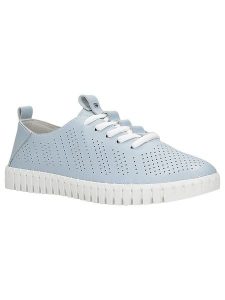 Wojas Skórzane sneakersy w kolorze błękitnym rozmiar: 40. Niebieskie trampki Wojas, bez wzorów, ze skóry, bez zapięcia. Za 180,06 zł.
