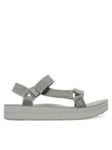 Teva Sandały Midform Universal Canvas 1127570 Zielony. Zielone sandały Teva, bez wzorów, z materiału, bez obcasa, na płaskiej podeszwie, bez zapięcia. Za 349,99 zł.