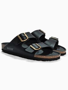 BACKSUN Klapki "Bali" w kolorze czarnym rozmiar: 38. Czarne klapki Backsun, bez wzorów, z materiału, z otwartym noskiem, bez obcasa. Za 132,98 zł.