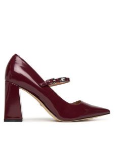 Guess Czółenka FLPRR2 PAF08 Bordowy. Czerwone czółenka Guess, z aplikacjami, ze skóry, bez obcasa, bez zapięcia. Za 719,99 zł.