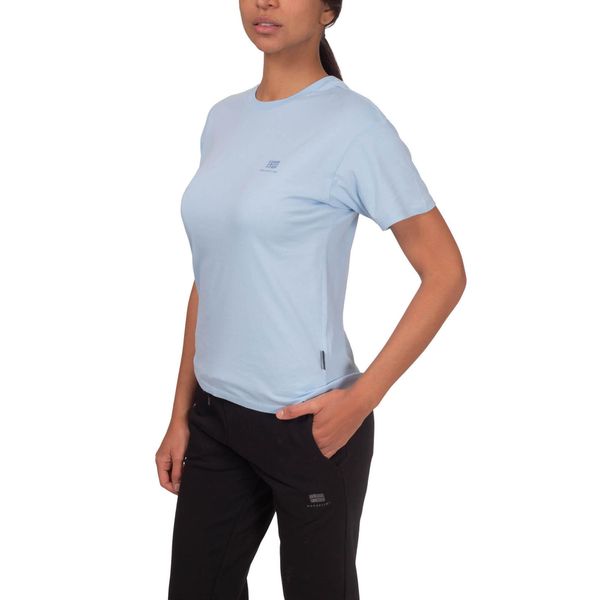 Koszulka damska Napapijri S-Nina. Niebieskie bluzki Napapijri, s, bez wzorów, sportowe, bez kołnierzyka, bez ramiączek. Za 88,99 zł.